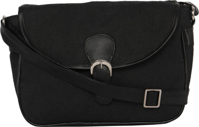 

Campus Sutra Men & Women Casual Black Denim Messenger Bag