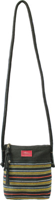 

Anekaant Women Casual Black Canvas, Cotton Sling Bag