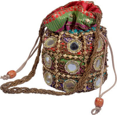 

Shopolics Girls Casual Multicolor Cotton Shoulder Bag