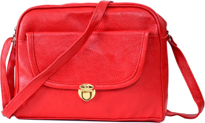 

SPLICE Girls Casual Red PU Sling Bag