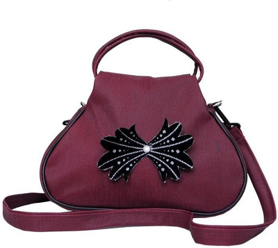 

Zakina Girls Maroon Leatherette Sling Bag