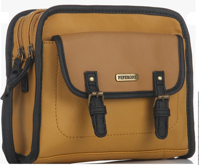 

Peperone Women Casual Yellow PU Sling Bag