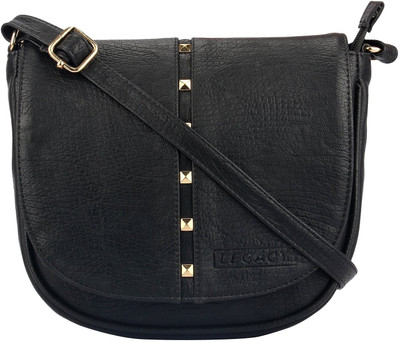 

lavu&me Women Casual Black Polyester Sling Bag