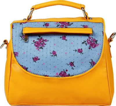 

Borsavela Women Casual Yellow PU Sling Bag
