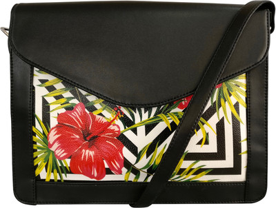 

Toteteca Women Casual Black PU Sling Bag