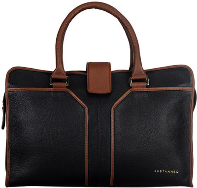 

Justanned Women Formal Black Genuine Leather Satchel