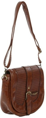 

Lino Perros Women Casual Brown PU Sling Bag