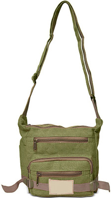 

Roshiaaz Boys & Girls Casual Green Canvas Sling Bag