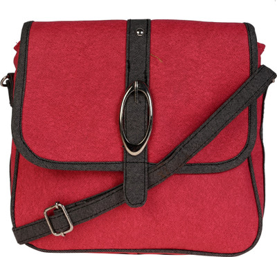 

Satchel Girls Casual Pink Canvas Sling Bag