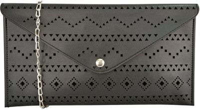 

Toteteca Women Evening/Party Black PU Sling Bag