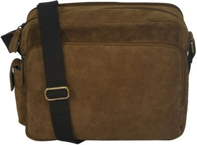 

Justanned Men Casual Tan Genuine Leather Sling Bag