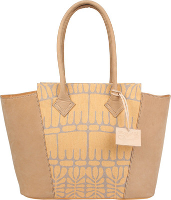 

Rub & Style Women Casual Beige Genuine Leather Tote