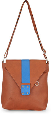 

Bags Craze Women Formal Brown PU Sling Bag