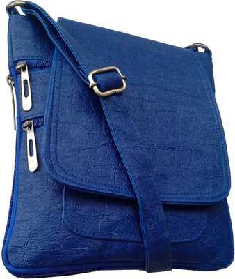 

Alifs Girls Casual Blue PU Sling Bag