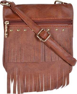 

Kleio Women Casual Brown PU Sling Bag