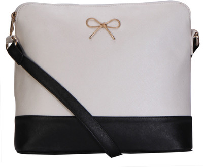 

Lychee Bags Women Casual Grey, Black PU Sling Bag, Black;grey