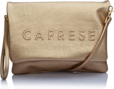 

Caprese Women Gold Leatherette Sling Bag