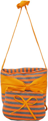 

Heels & Handles Women Casual Orange Cotton Sling Bag