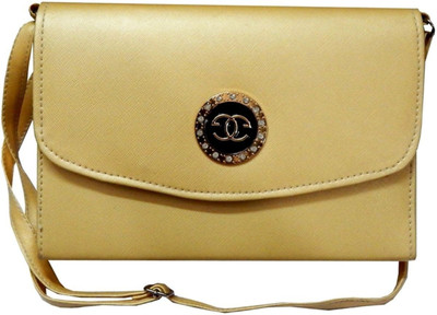 

Navaksha Women Yellow PU Sling Bag