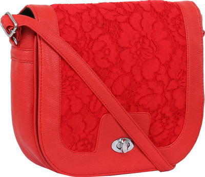 

Pickpocket Women Casual Red Canvas Sling Bag