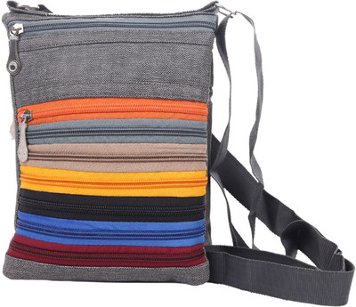

Mela Women Casual Grey PU Sling Bag