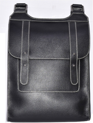 

Pellezzari Men Casual Black Genuine Leather Sling Bag