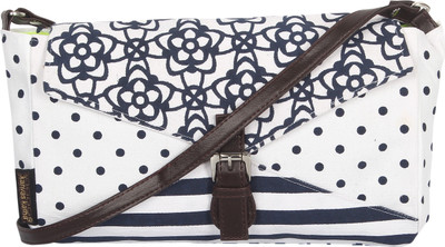 

Kanvas Katha Women Casual White Canvas Sling Bag