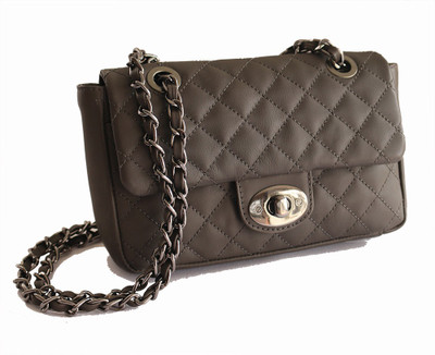 

Gripp Girls Casual Grey Genuine Leather Sling Bag