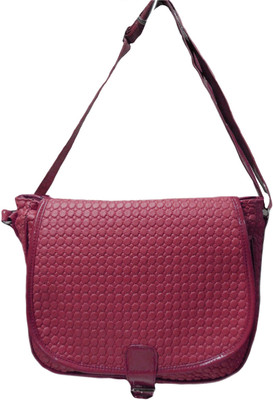 

Kreative Bags Women Casual Maroon PU Sling Bag