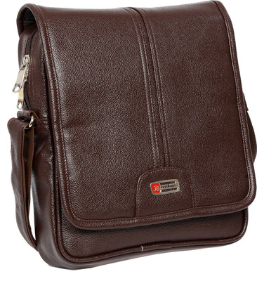 

Just Bags Men Formal Brown PU Sling Bag