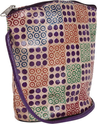 

Bags Craze Women Casual Beige, Purple Genuine Leather Sling Bag