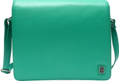 

Hawai Women Casual Green Genuine Leather Sling Bag