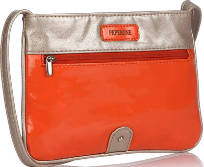 

Peperone Women Casual Orange PU Sling Bag