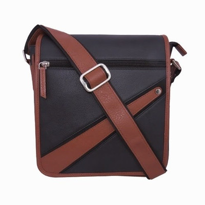 

Chimera Leather Men & Women Casual Black Genuine Leather Sling Bag