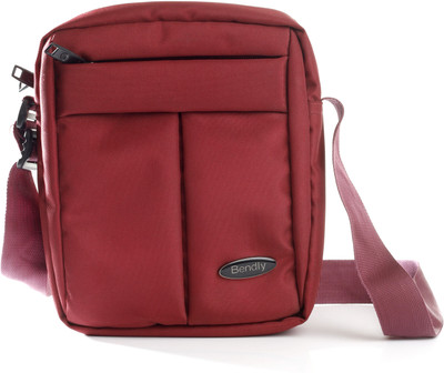 

Bendly Men Casual Red Nylon Sling Bag