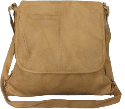 

Craveforit Girls Casual Beige PU Sling Bag