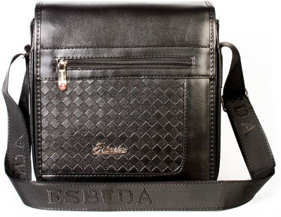 

Esbeda Men Formal Black PU Sling Bag