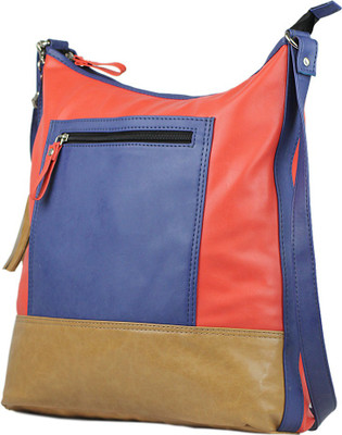 

AFRE Women Casual Blue, Orange PU Sling Bag
