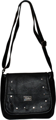 

Only4you Women Casual Black PU Sling Bag