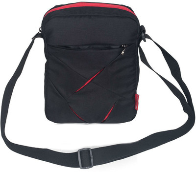 

Shrih Men Casual Black, Red Polyester Messenger Bag