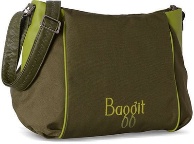 

Baggit Women Casual Green PU Sling Bag