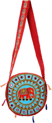 

Rajrang Women Casual Multicolor Cotton Sling Bag