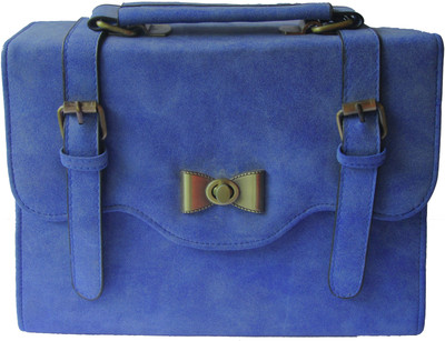 

One Look Girls Casual Blue PU Satchel