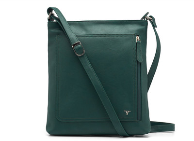

Bulchee Women Casual Green Leatherette Sling Bag