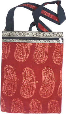 

Bhamini Women Red Cotton Sling Bag