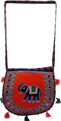 

Rastogi Handicrafts Women Casual Blue Cotton Sling Bag