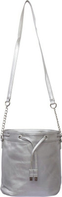 

Ayeshu Women Silver PU Sling Bag