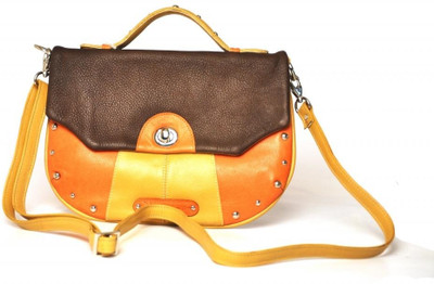 

Dhruva Women Casual Orange Genuine Leather Sling Bag