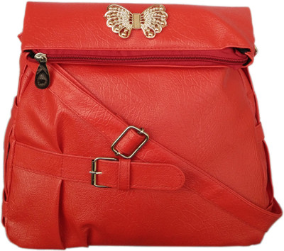 

MADASH Girls Casual Red Genuine Leather Sling Bag
