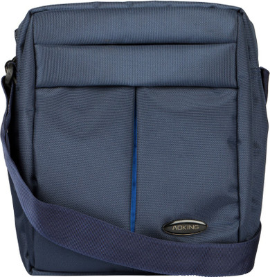 

Aoking Men & Women Casual Blue Nylon Sling Bag